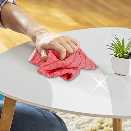 POLYCLEAN Micro-Stripe Universal-Microfasertuch 40×30 cm, 10 Stück im PowerPack für Haushalt, Auto und Hobby - 4