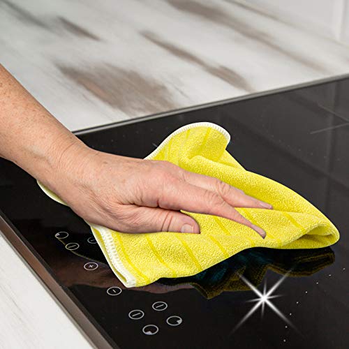 POLYCLEAN Micro-Stripe Universal-Microfasertuch 40×30 cm, 10 Stück im PowerPack für Haushalt, Auto und Hobby - 5