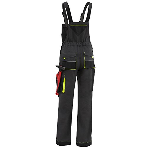 Latzhose Arbeitshose Sicherheitshose Berufsbekleidung Neon Reflex Gelb Größe 60 NEU - 3