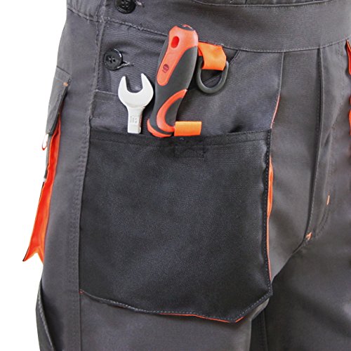 Latzhose Arbeitshose Sicherheitshose Berufsbekleidung Neon Reflex Gelb Größe 60 NEU - 6