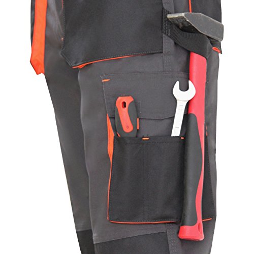 Latzhose Arbeitshose Sicherheitshose Berufsbekleidung Neon Reflex Gelb Größe 60 NEU - 7
