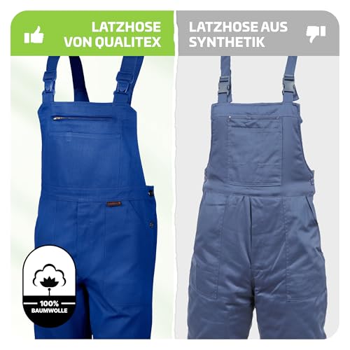 Qualitex Arbeits-Latzhose BW 270 – mehrere Farben 50,Grün - 8