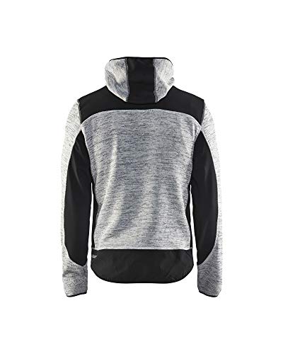 Blåkläder Workwear Strickjacke „4930“ mit Softshell, 1 Stück, M, grau / schwarz, 67-49302117-9099-M - 2