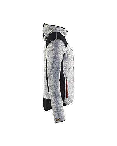 Blåkläder Workwear Strickjacke „4930“ mit Softshell, 1 Stück, M, grau / schwarz, 67-49302117-9099-M - 3