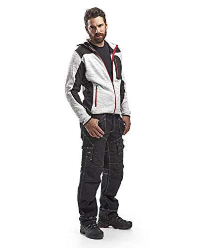 Blåkläder Workwear Strickjacke „4930“ mit Softshell, 1 Stück, M, grau / schwarz, 67-49302117-9099-M - 5