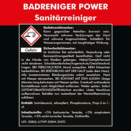SANITÄRREINIGER (5 Liter) Konzentrat — inkl. Auslaufhahn 51mm – mit Abperleffekt Lotus-Effekt Grundreinigung Kalklöser — Original Brestol - 2
